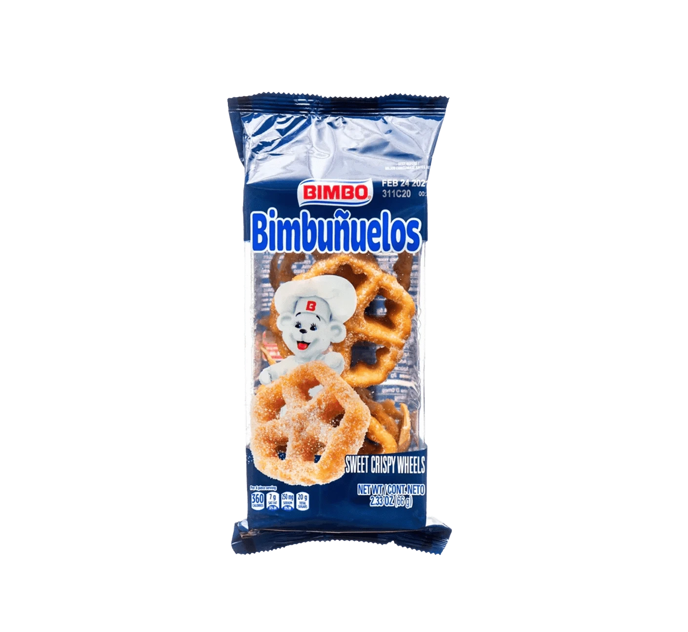 Package of Bimbo Bimbunuelos sweet rolls.
