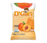 Bag of D'Gari P Gelatin, orange gelatin powder, Peach flavored dessert mixach
