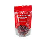 One pound bag of Don Chendo dried Arbol chili peppers.