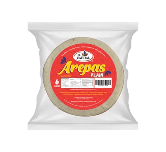 Package of El Cafetal plain arepas.