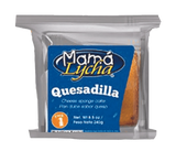 Package of a Mama Lycha Quesadillas, Individual Salvadoran cheese pastries, Sweet cheese-filled cakes