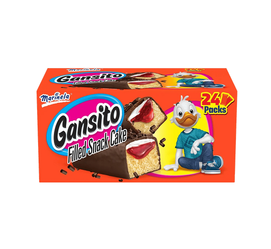 Box of Marinela Gansito snack cakes.