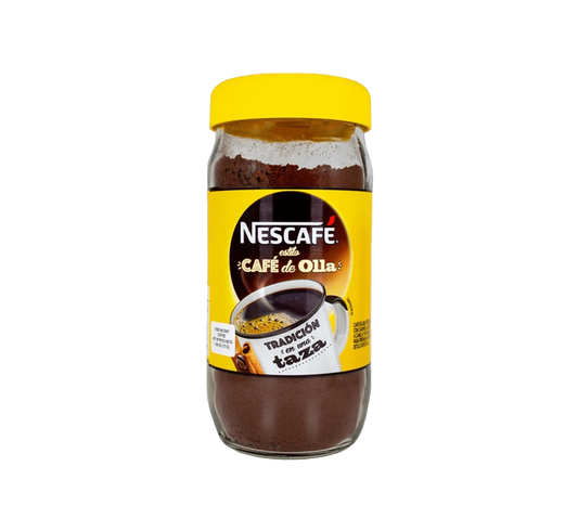 Jar of Nescafe Cafe de Olla instant coffee.