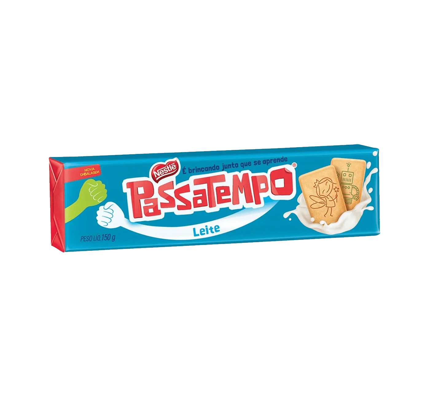 Package of Nestle Passatempo milk-flavored cookies.