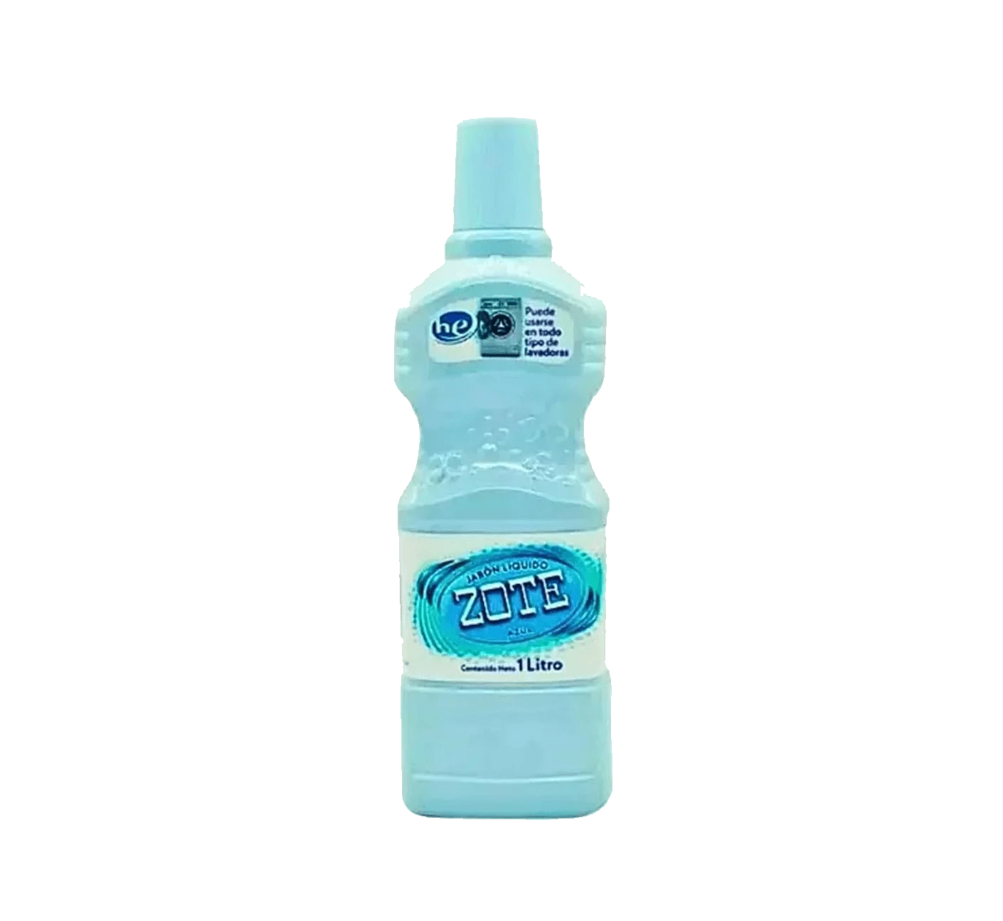 One liter bottle of Zote blue liquid laundry soap.