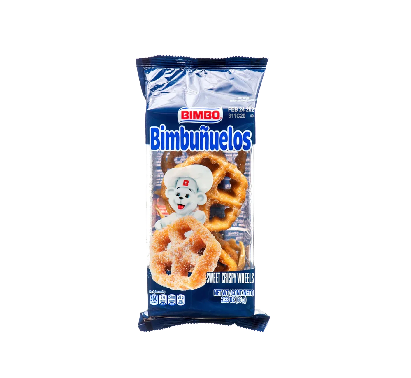 Package of Bimbo Bimbunuelos sweet rolls.