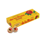 Box of De La Rosa Mazapan peanut candies.