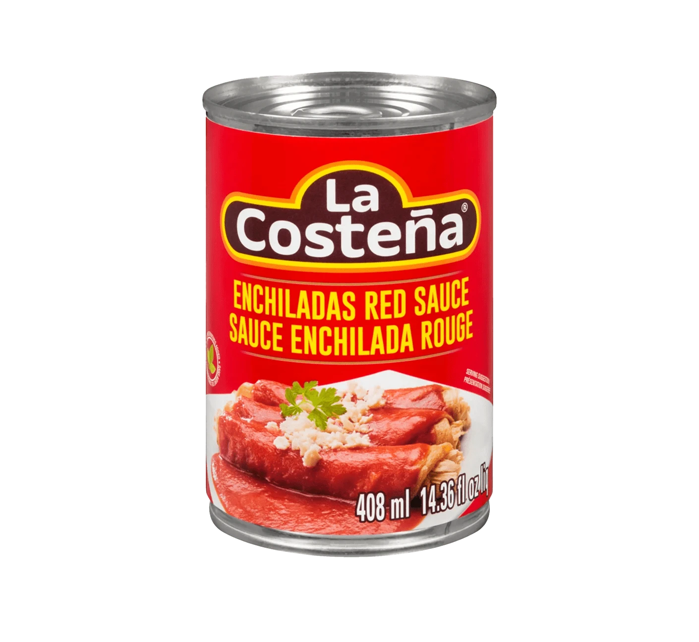 Can or jar of red enchilada sauce, Smooth red sauce for Mexican cooking, Enchilada sauce for tortillas