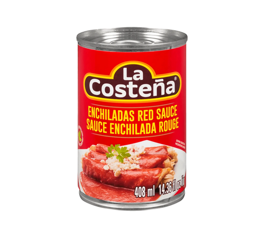 Can or jar of red enchilada sauce, Smooth red sauce for Mexican cooking, Enchilada sauce for tortillas