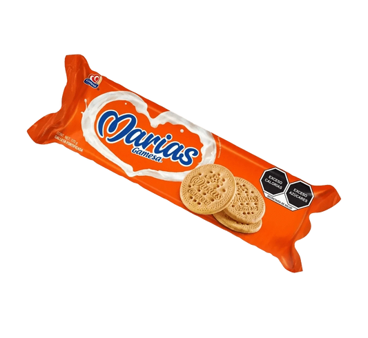 Roll of Gamesa Maria Cookies, Thin vanilla biscuits, Classic Maria cookies