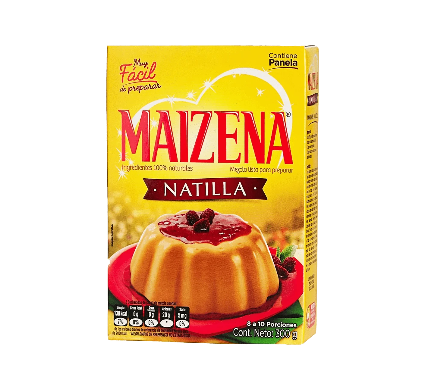 Box of Maizena Natilla Tradicional, Traditional vanilla custard powder, Easy custard dessert mix