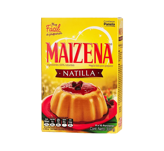 Box of Maizena Natilla Tradicional, Traditional vanilla custard powder, Easy custard dessert mix