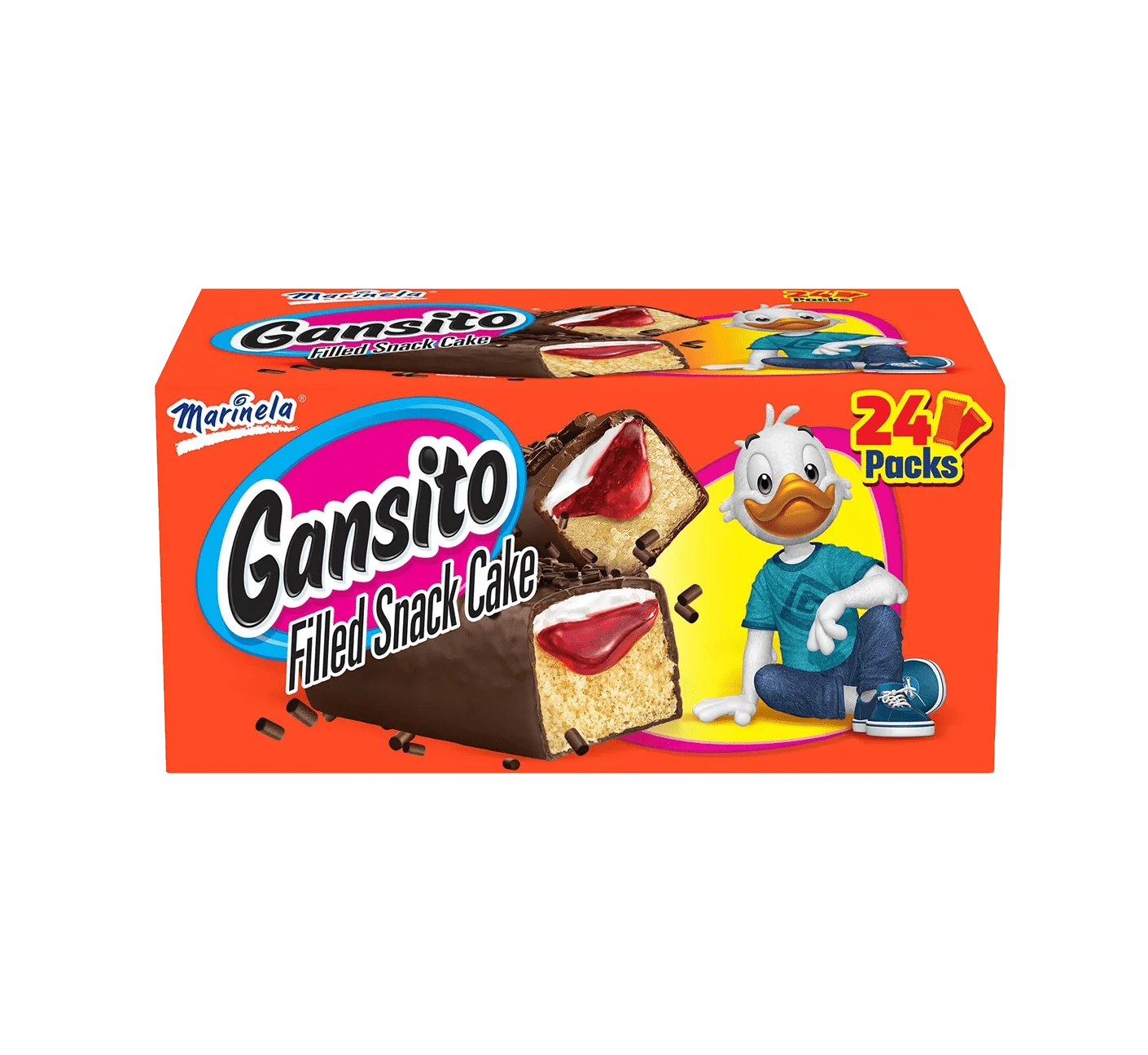 Box of Marinela Gansito snack cakes.