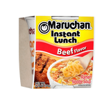 Single 2.25oz package of Maruchan beef flavor ramen noodle soup.