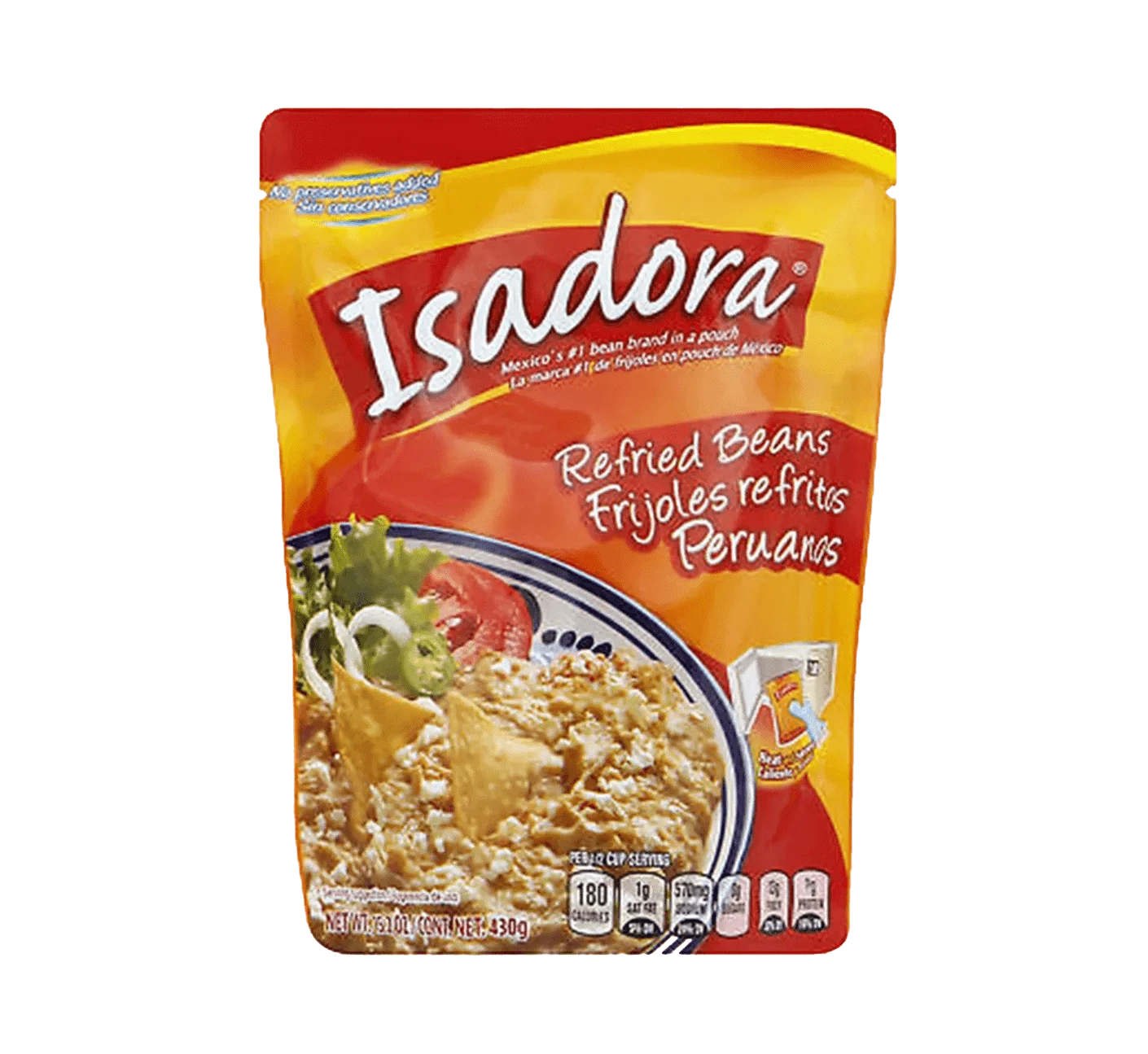 Can of Isadora Peruvian Beans, Whole light-colored beans in a can, Creamy Peruvian beans