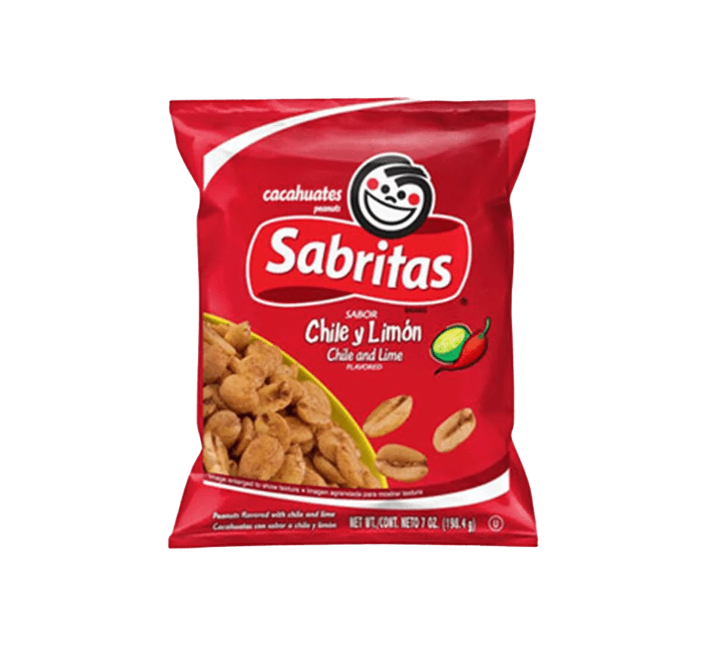 Bag of Sabritas chili lime peanuts.