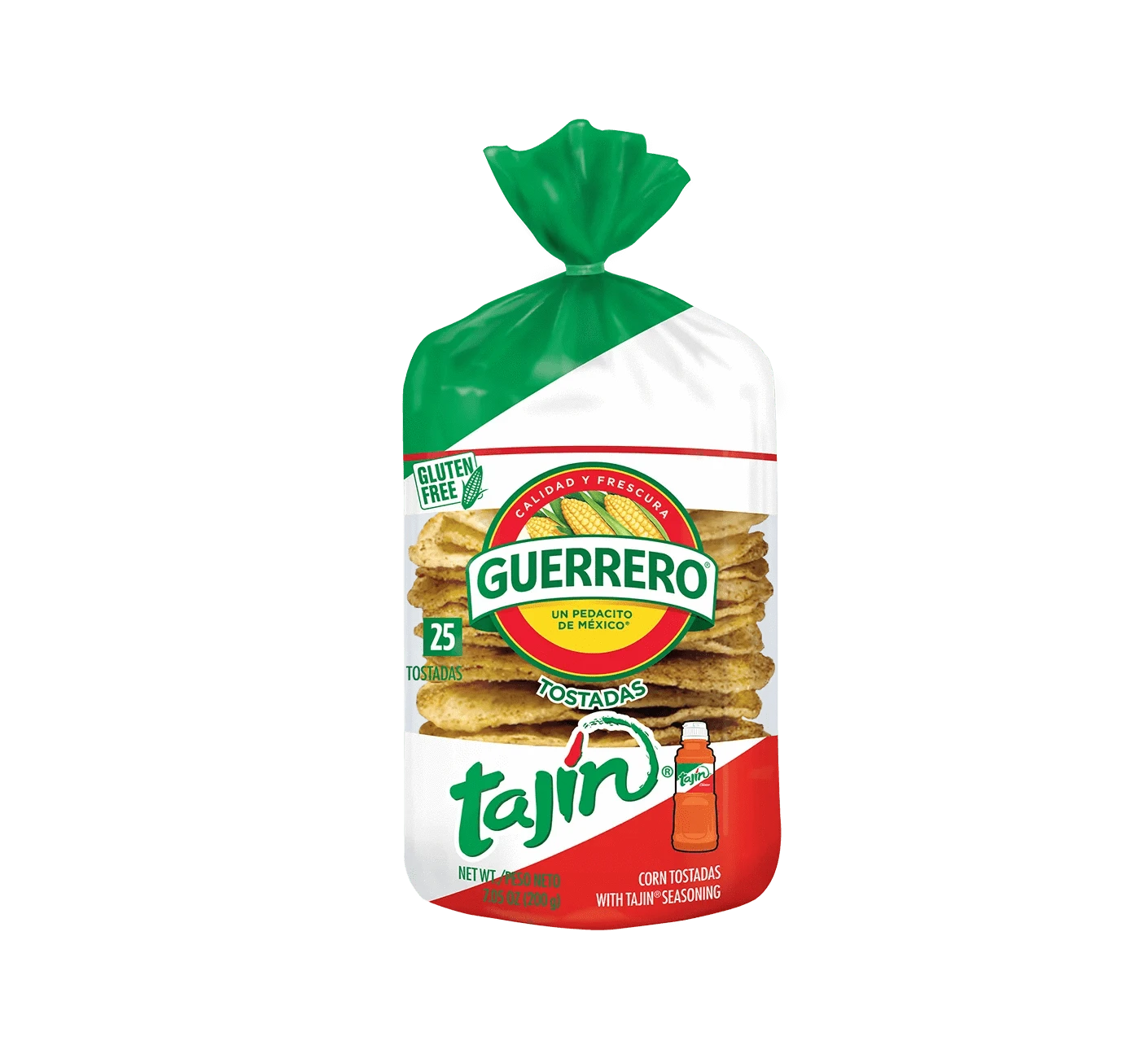 Bag of Tajin Tostadas, Crispy tostadas with chili lime seasoning, Ready-to-eat seasoned tostadas